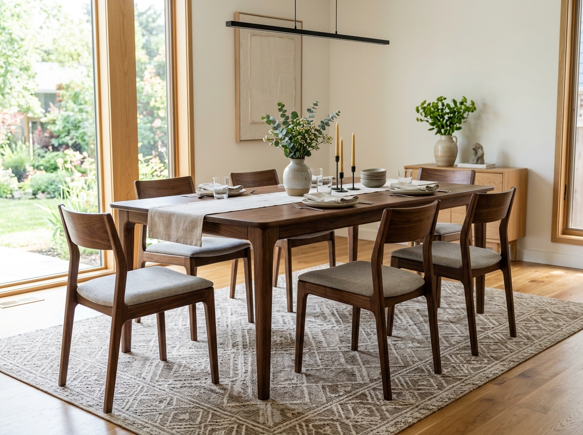 Comedor elegante de 6 puestos